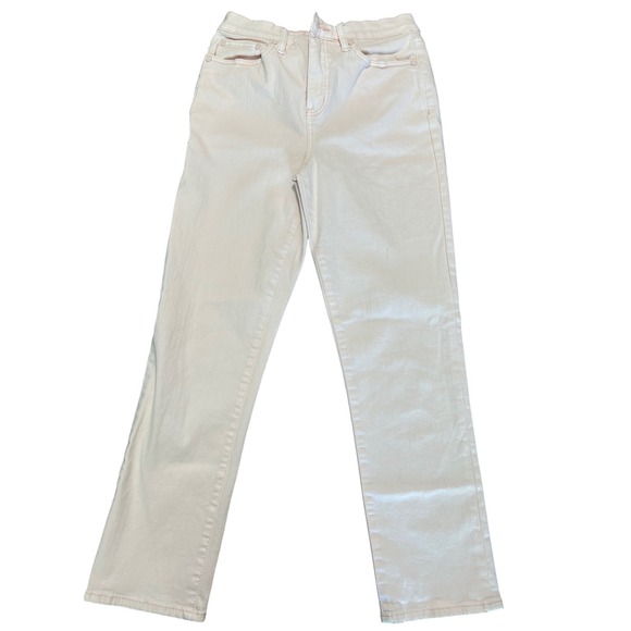 Tory Burch Denim - Tory Burch Pale Pink Straight Leg Jeans Women 28 Mid Rise Stretch Denim